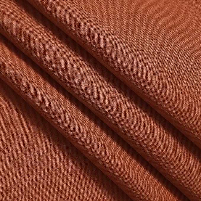 2 Panels Terracotta Linen Curtains 105 inches Long - Image 2