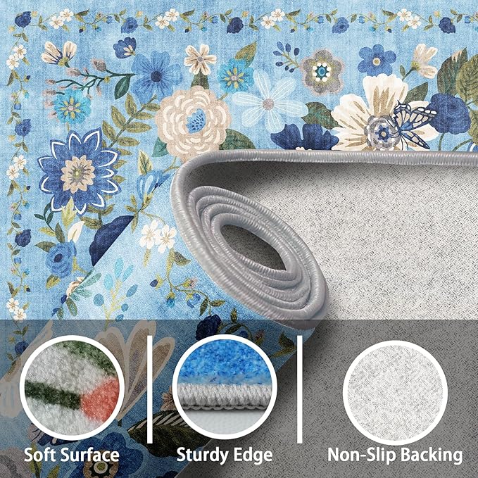 2x4 Entryway Runner Rugs, Non Slip Washable Rugs - Image 7