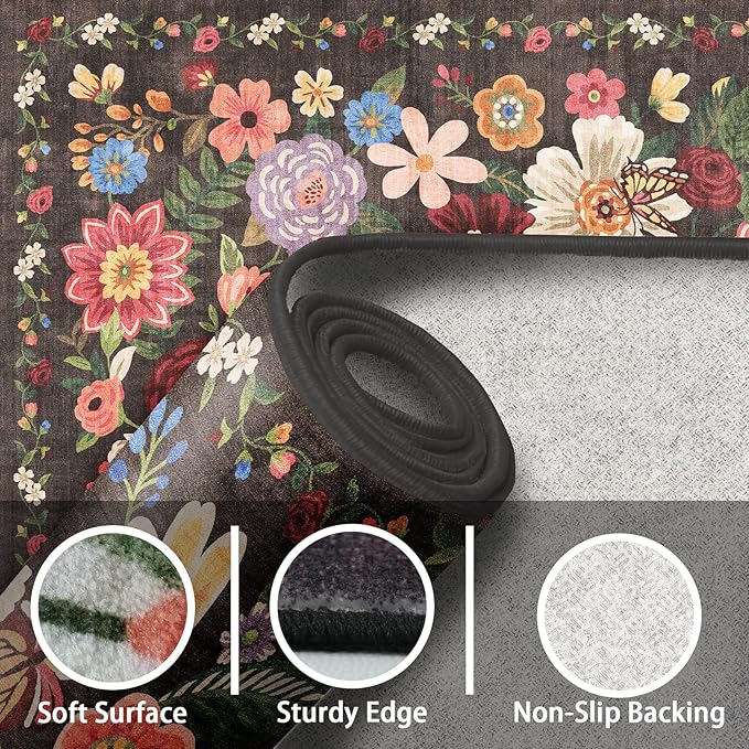 2x4 Entryway Runner Rugs, Non Slip Washable Rugs - Image 7