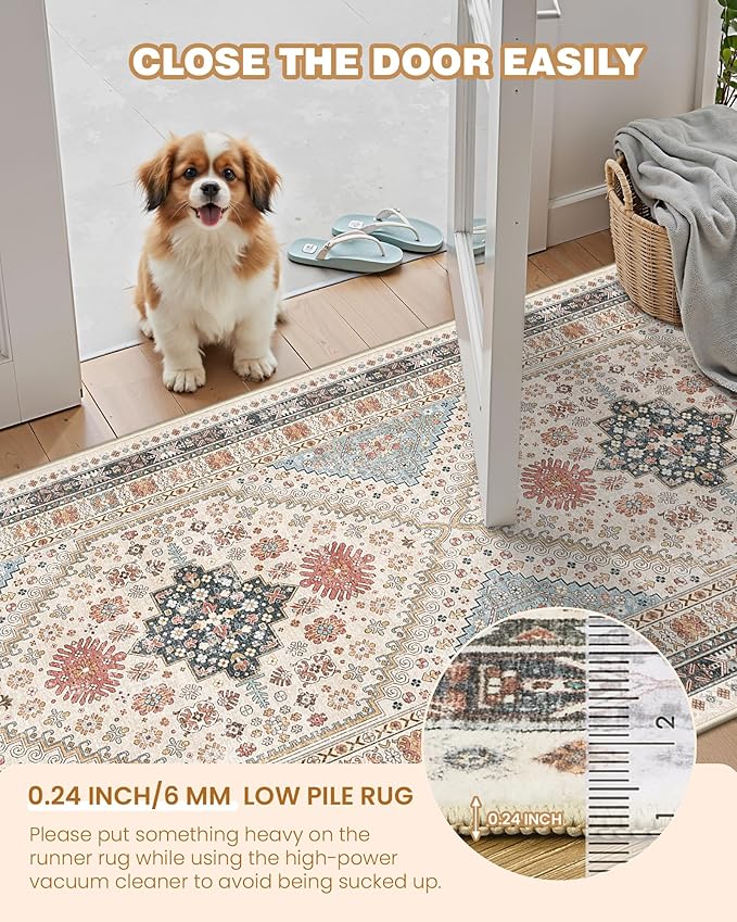 Kitchen Runner Rug Non Slip Washable 2.5x10, Soft Ultra-Thin Entryway Rug - Image 4