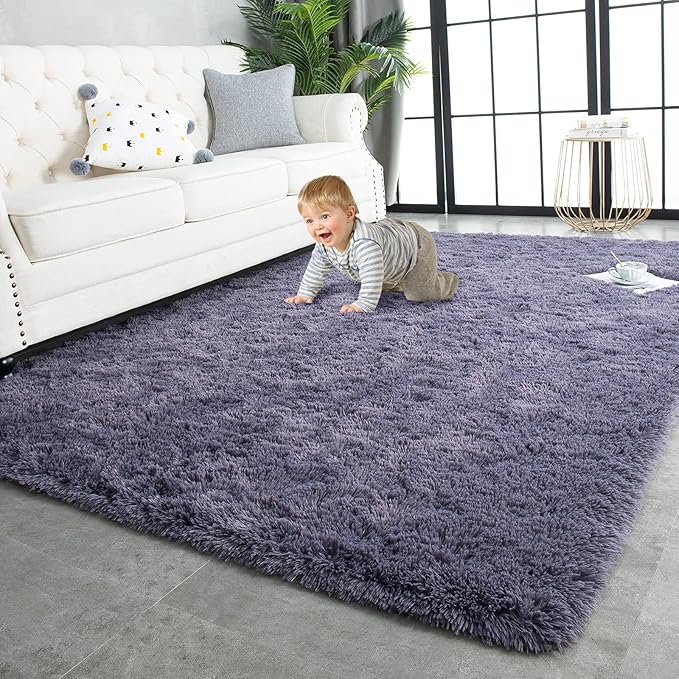 TWINNIS Super Soft Shaggy Rugs Fluffy Carpets 4x5.9 Feet, Indoor Modern Plush by TWINNIS