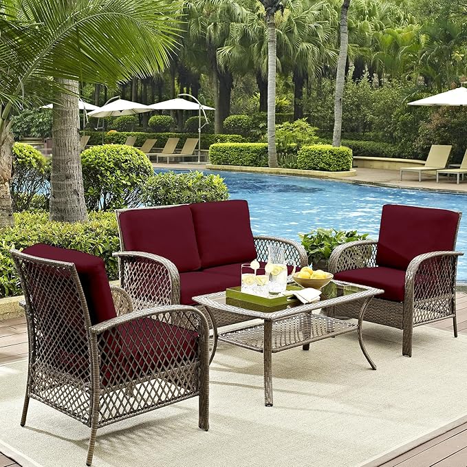 12Pcs Outdoor Cushion Covers, Patio Cushion Covers, Stretch Elastic Slipcovers - Image 6