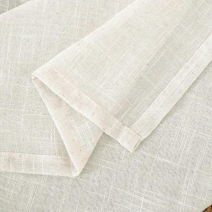 LAMIT 60 Inch Length Window Linen Curtains, Light Filtering Panels Back Tab and - Image 9