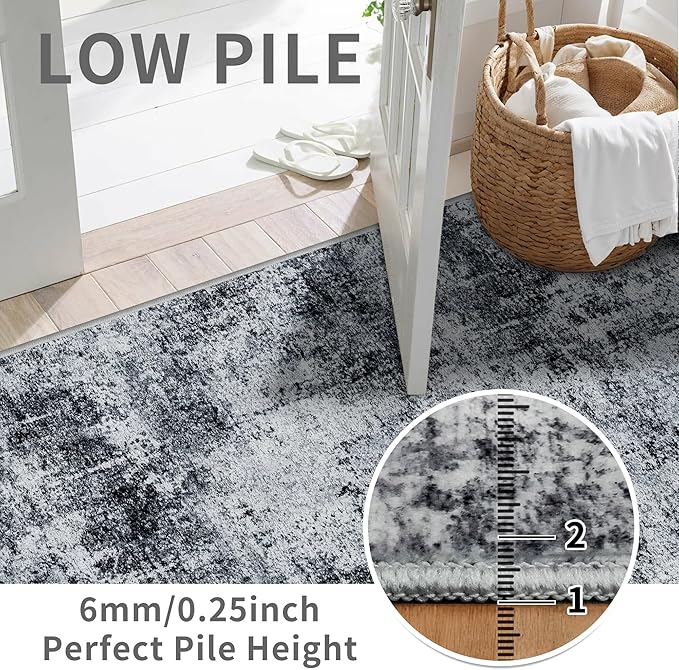 3x10 Washable Runner Rug for Hallway: Non Slip Runners Rugs Easy-to-Clean - Image 3