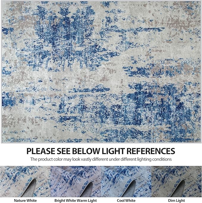 5x8 Area Rugs for Living Room Rug Washable: Abstract Rug for Dining Room - Image 7
