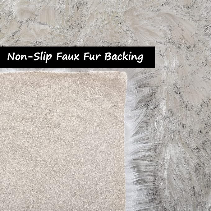 Goolela Sheepskin Area Rug 9x12 Fluffy Fuzzy Furry Rug - Image 4