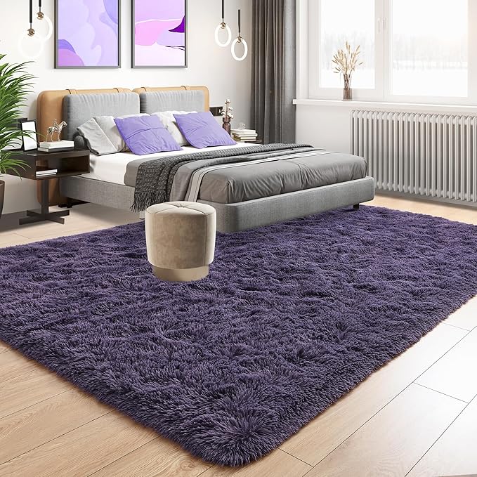 Tepook Fluffy Large Rugs for Living Room, Shag Area Rug 6x9 Soft Carpet for - Image 3