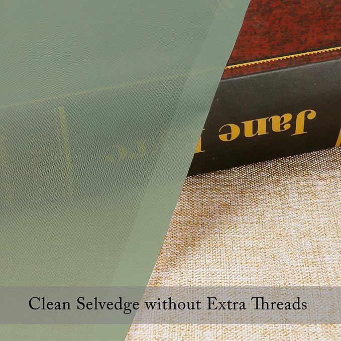 OWENIE Sheer Curtains Living Room 54 inches Long, Rod Pocket Curtain Sheers - Image 7