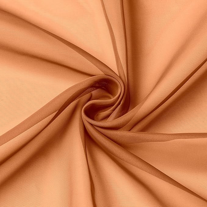Aiyufeng Orange Sheer Curtains 96 Inches Long 2 Panels Set, Light Filtering - Image 8