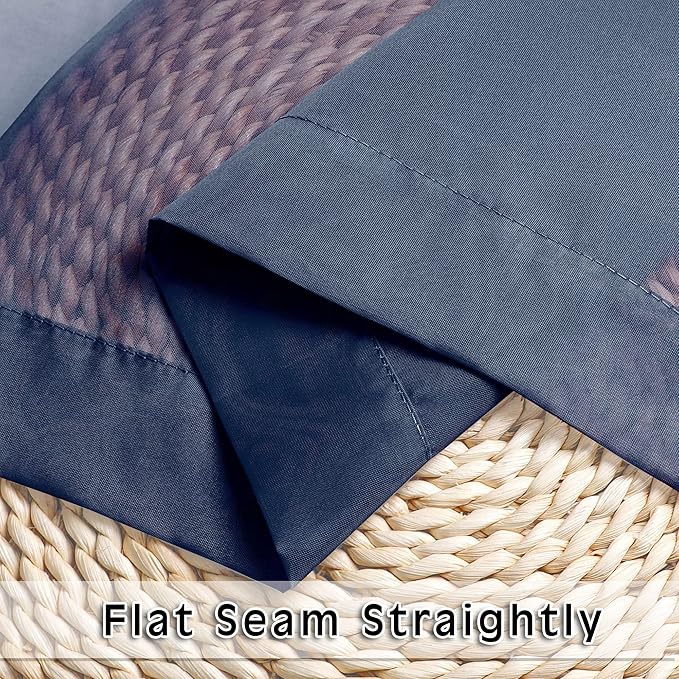 OVZME Navy Blue Sheer Curtains 2 Panel Sets 84" Inch Length - Image 6