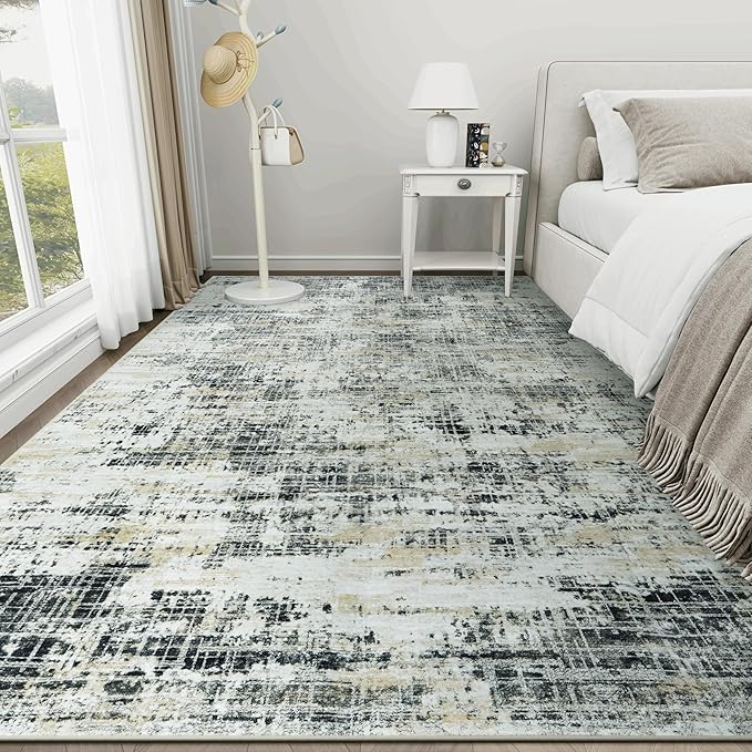 9x12 Area Rugs for Living Room Washable Rug: Anti-Skid Abstract Modern Living - Image 9