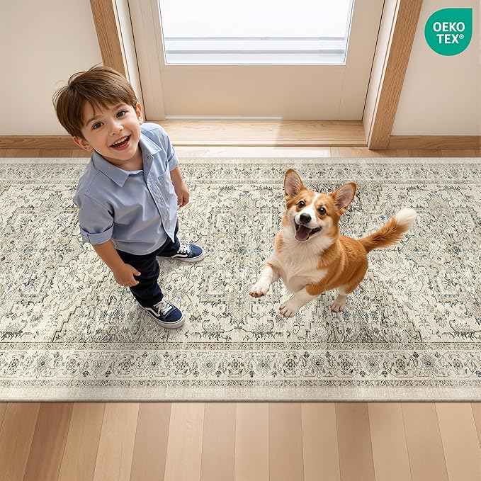 Runner Rug 2x8 Runners for Hallways Non Slip Washable, Vintage Hallway Runner - Image 9