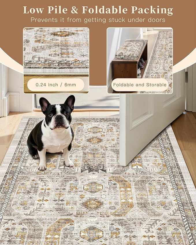 Madane Washable Rug 8x10 Area Rugs - Image 6