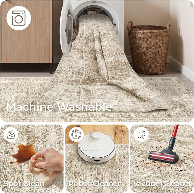 8x10 Area Rugs for Living Room, Non-Slip Backing Large Washable Rug for Nursery - Image 8